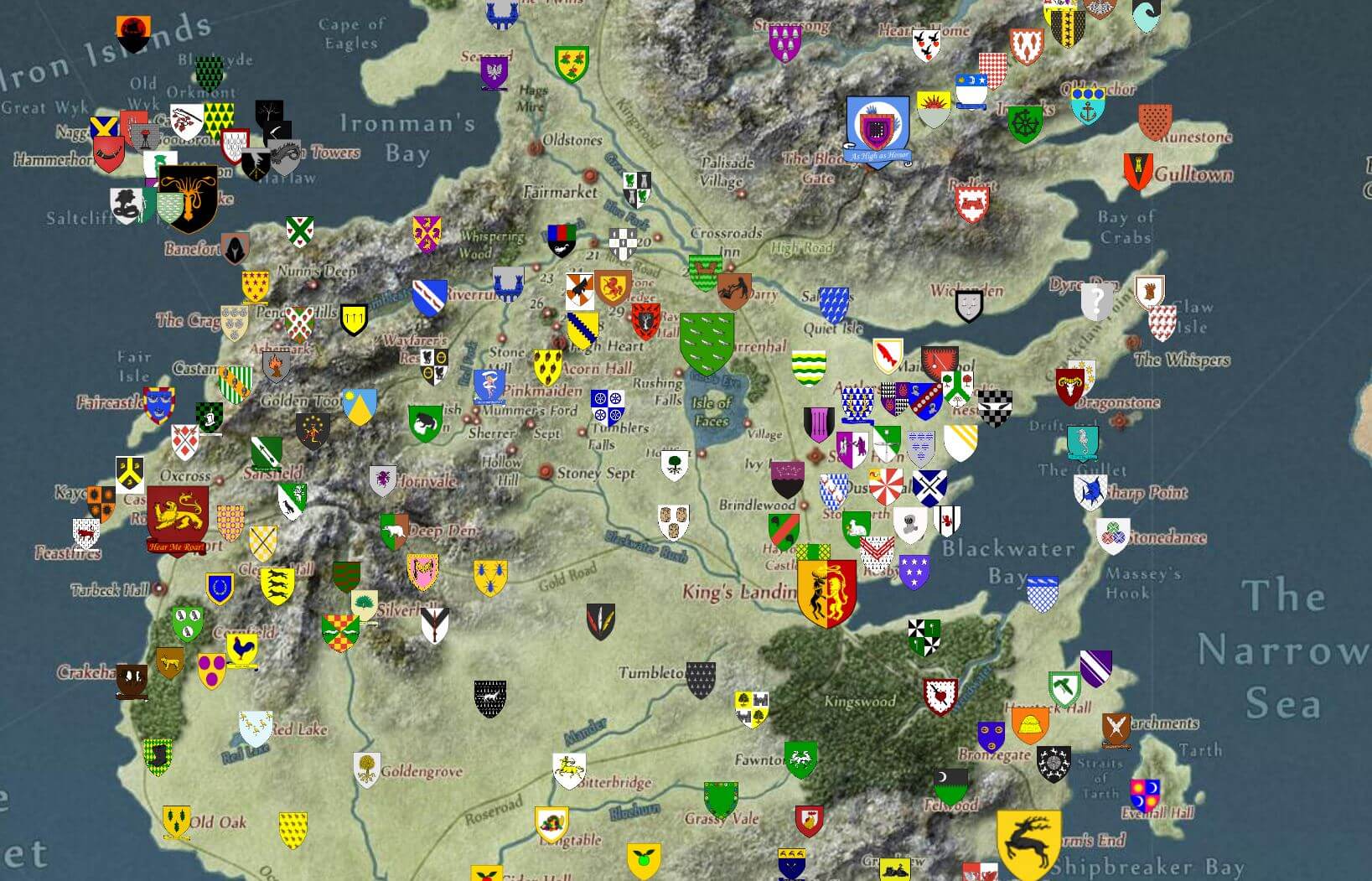 Map for Game of Thrones