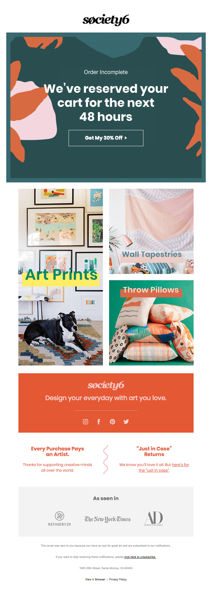 Society 6- Email Series